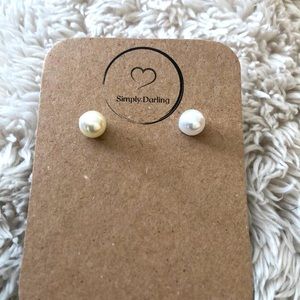 Two Tone Pearl Earrings